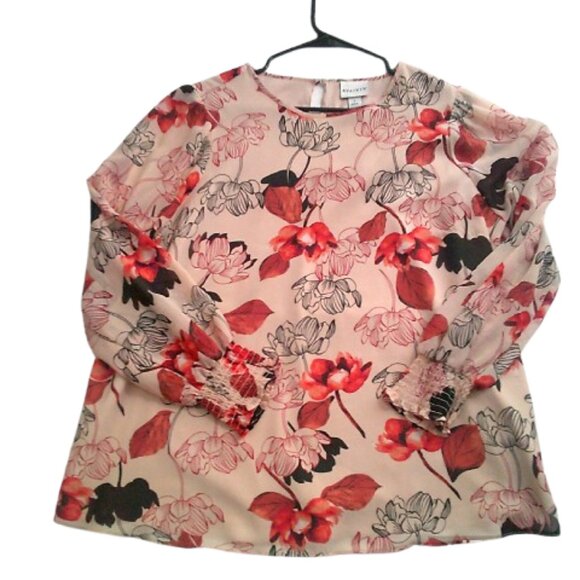 Ava&Viv Size X Plus Size Flowy Floral Pullover Top Blouse - Picture 5 of 5